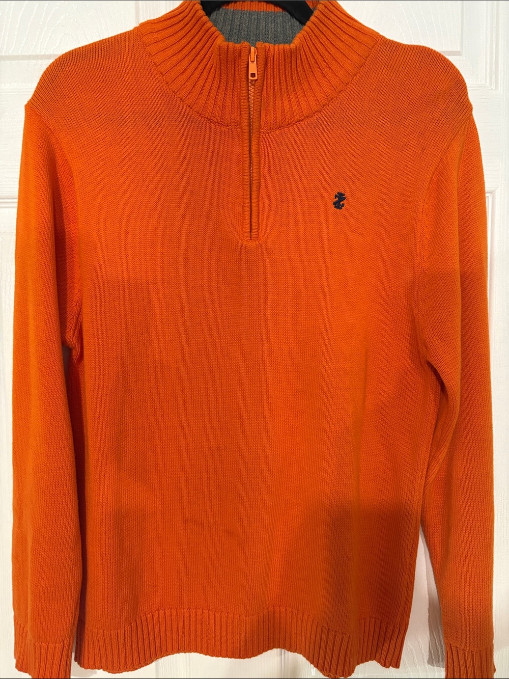 Izod Orange Half-Zip Crewneck Sweater